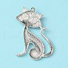 Tibetan Style Alloy Kitten Pendants TIBEP-22758-AS-NR-2