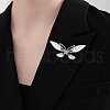 Bling Resin Butterfly Brooch Pin with Crystal Rhinestone JEWB-P016-04P-03-2