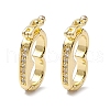 Brass Micro Pave Clear Cubic Zirconia Twister Clasps KK-K360-27A-G-1