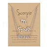 3Pcs 3 Styles Alloy Crystal Rhinestone Constellation Pendant Necklaces Sets WGEBB06-16-1
