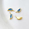 Brass Blue Enamel Wing Head Pins BAPE-PW0002-09A-1