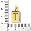 304 Stainless Steel Alphabet Pendants STAS-S152-01G-T-3