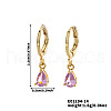 Fashionable Couple Waterdrop Sparkling 925 Sterling Silver Cubic Zirconia Dangle Hoop Earrings for Daily Wear and Parties CU5155-1-2