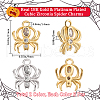 Beebeecraft 10pcs 2 Colors Brass Micro Pave Cubic Zirconia Charms KK-BBC0014-75-2