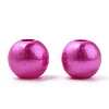 Spray Painted ABS Plastic Imitation Pearl Beads OACR-T015-05A-14-2