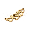201 Stainless Steel Pendants STAS-B037-03G-3