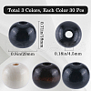 Gorgecraft 90Pcs 3 Colors Natural Wood European Style Beads OPDL-GF0001-01-2