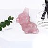 Natural Rose Quartz Carved Dog Statue PW-WG98787-01-1