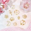 SUNNYCLUE 32Pcs 8 Styles Zinc Alloy Kitten Open Back Bezel Pendants PALLOY-SC0003-53G-4