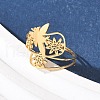 304 Stainless Steel Adjustable Cuff Rings RJEW-Z090-01G-2