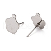 Non-Tarnish 304 Stainless Steel Stud Earring Findings STAS-H124-17P-2