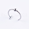 Anti-Tarnish Stainless Steel 18 Gauge Fake Lip Rings Piercing Jewelry WG218DE-08-1