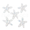UV Plating Ocaen Theme Transparent Resin Cabochons CRES-D306-01A-2
