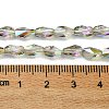 Transparent Electroplate Glass Beads Strands GLAA-K064-03A-HR03-4