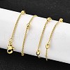 3MM Brass Oval Twisted Chain Necklaces NJEW-M108-01G-5