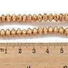 Electroplated Natural Lava Rock Beads Strands G-I360-G02-02-4