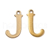 304 Stainless Steel Alphabet Charms STAS-H122-J-AB-1