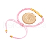 Polyester Cord Braided Bead Bracelets for Women BJEW-L698-01G-12-5