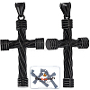 Beebeecraft 2Pcs 316 Surgical Stainless Steel Pendants STAS-BBC0006-13EB-1