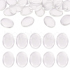 Transparent Clear Glass Flat Back Cabochons GGLA-TA0001-02-40x30-10