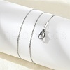 Non-Tarnish 304 Stainless Steel Serpentine Chain Necklace for Men Women NJEW-G076-01A-P-3