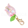 Tulip Acrylic Pendant Decorations HJEW-JM03082-01-3