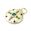 Brass Micro Pave Colorful Cubic Zirconia Pendant KK-H475-04G-2