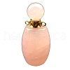 Natural Rose Quartz Essential Oil Empty Perfume Bottle G-PW0007-097-3