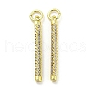 Rack Plating Brass Micro Pave Clear Cubic Zirconia Pendants KK-Q804-23G-1