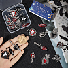 SUNNYCLUE 24Pcs 12 Styles Alloy Enamel Pendants ENAM-SC0005-61-3