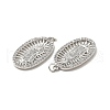 Brass Micro Pave Cubic Zirconia Pendants KK-E068-VB094-3