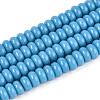 Opaque Spray Painted Glass Beads GLAA-ZX008-6mm-18V-1