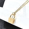 304 Stainless Steel Rolo Chain Pendant Necklaces NJEW-S444-01G-21-4