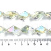 Electroplate Transparent Glass Beads Strands EGLA-E060-01A-FR01-4
