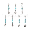 Ocean Tibetan Style Alloy Pendant Decorations HJEW-JM03377-2