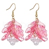 Acrylic Leaf Dangle Earrings EJEW-JE06183-01-1