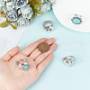 DELORIGIN 4Pcs 4 Styles Alloy Snap Rings for Women Men RJEW-DR0001-03B-4