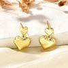 Brass Dangle Stud Earrings EJEW-R018-11G-3