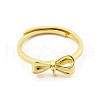 Bowknot Brass Adjustable Ring Settings KK-G527-01A-G-2