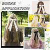 CRASPIRE Big Bowknot Polyester Alligator Hair Clips AJEW-CP0008-42B-04-6