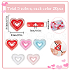 SUNNYCLUE 100Pcs 5 Colors Acrylic Beads SACR-SC0001-34-2