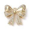 Brass Micro Pave Clear Cubic Zirconia Charms KK-G491-20A-G-1