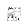BENECREAT 24Pcs Rectangle PVC Gift Bags with Hole Handle for Candy ABAG-BC0001-64-7