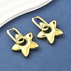 Star Brass Hoop Earrings for Women EJEW-U057-06C-01G-2