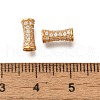 925 Sterling Silver Micro Pave Clear Cubic Zirconia Beads STER-M018-10G-2