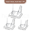 AHADERMAKER 3Pcs 3 Styles Square Acrylic Base Display Easel Stands ODIS-GA0001-60-2