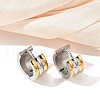 304 Stainless Steel Polishing Effect Hoop Earrings EJEW-M001-36GP-B-1