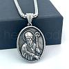 Ancient Greek Stainless Steel Religion Embossed Saint Pendant Punk Hip-hop Necklaces HV5728-8-1