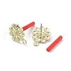 Rack Plating Golden Alloy Stud Earring Findings EJEW-B036-01G-05-2