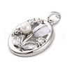 Brass Micro Pave Cubic Zirconia Pendants KK-A232-10P-2